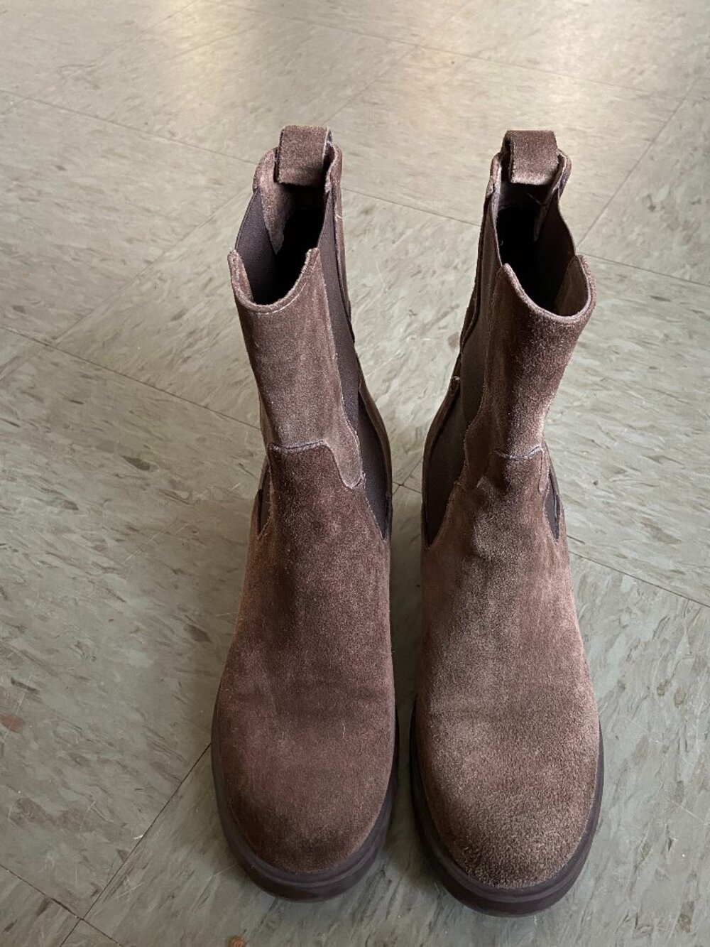 Emanuele Crasto Women's Brown Suede Lug Sole Boots Made in Italy -   39 (8.5)